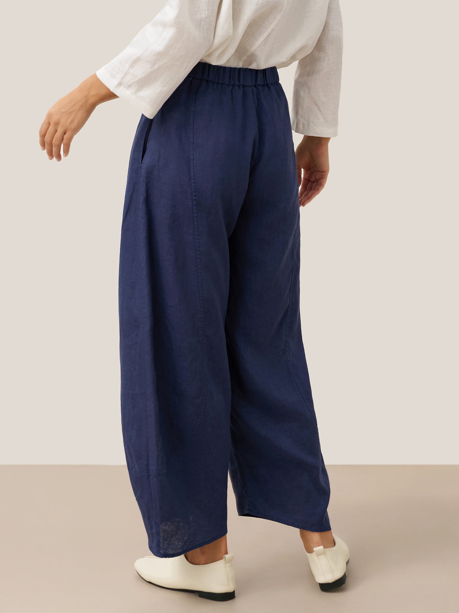 100% Linen Classic Ankle Pants ZOE