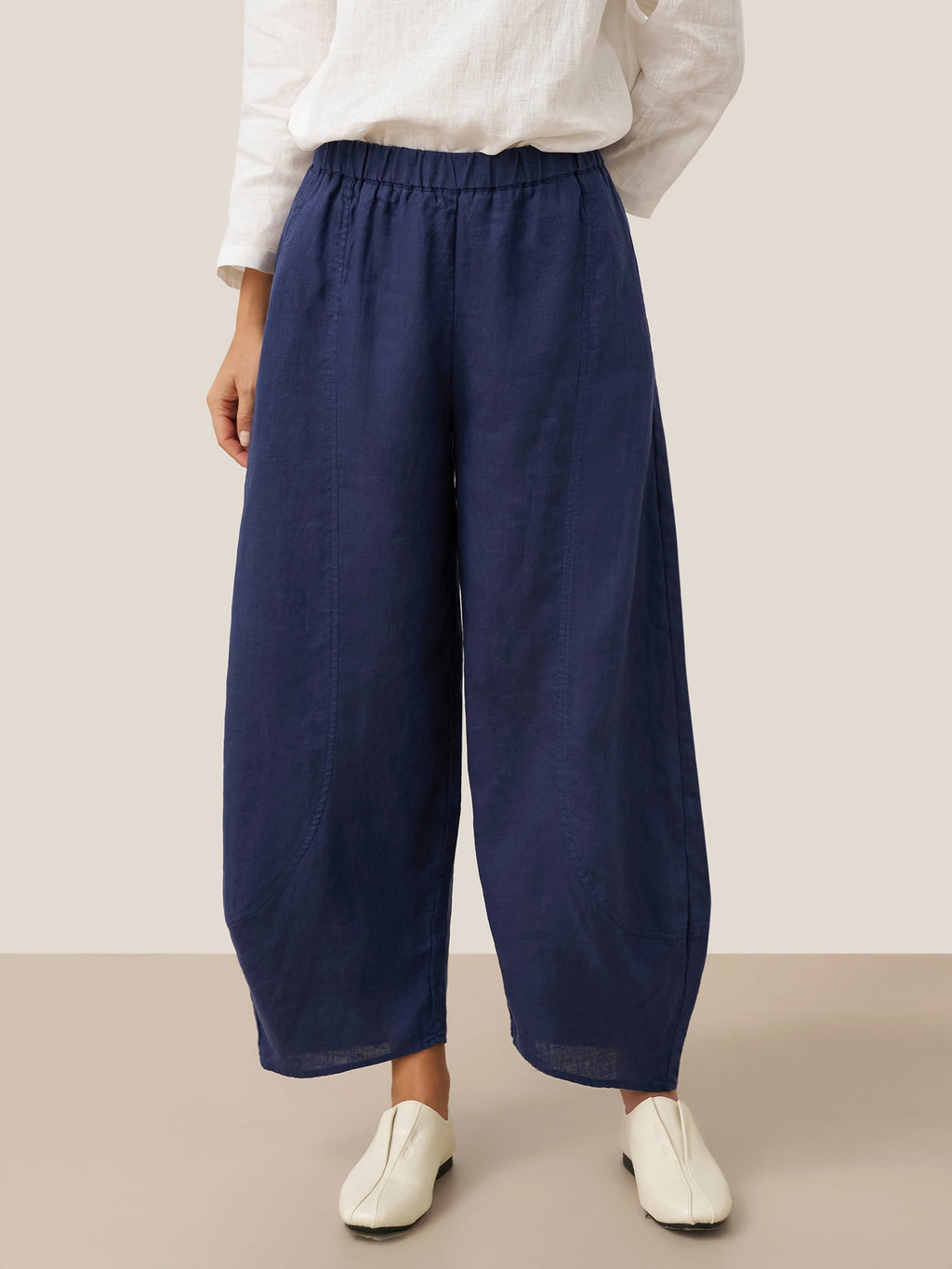 100% Linen Classic Ankle Pants ZOE