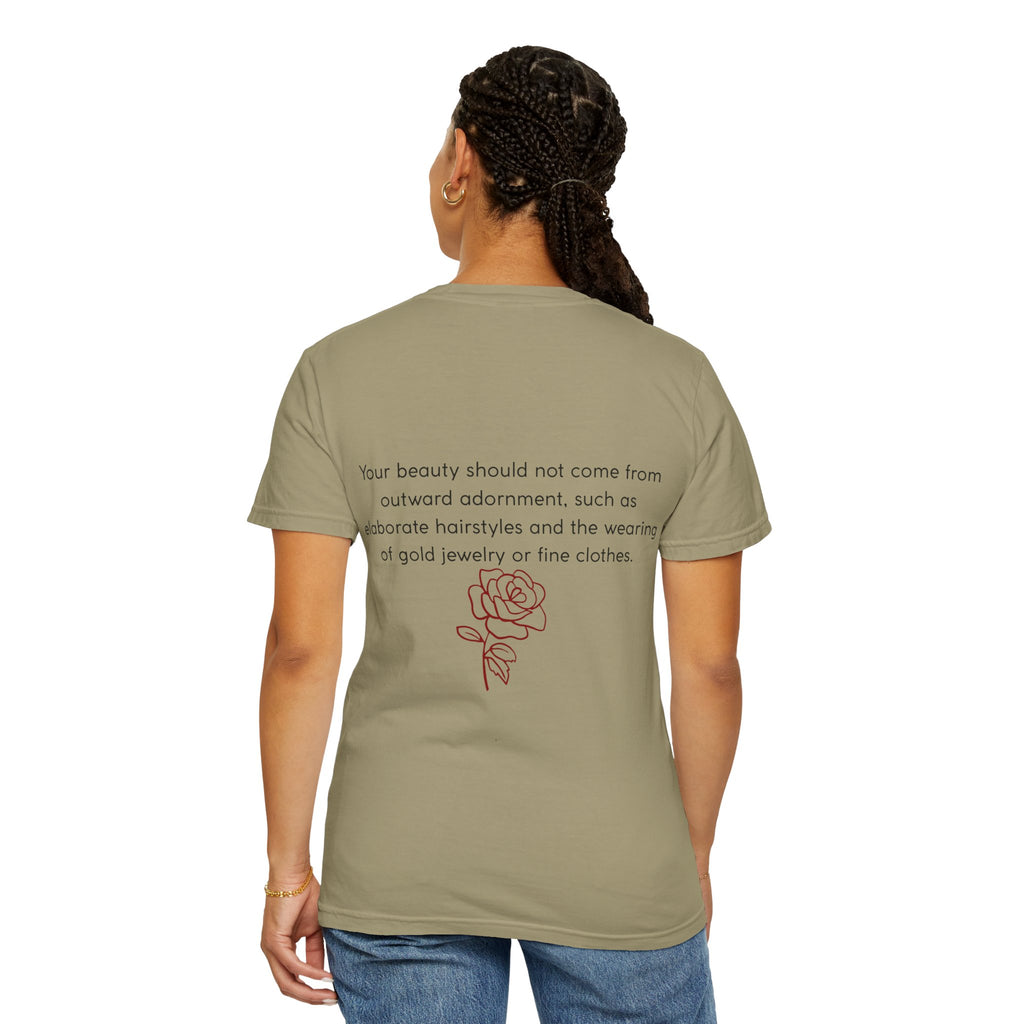 Messy Hair Don't Care Scripture T-Shirt — Women's Faith Tee
