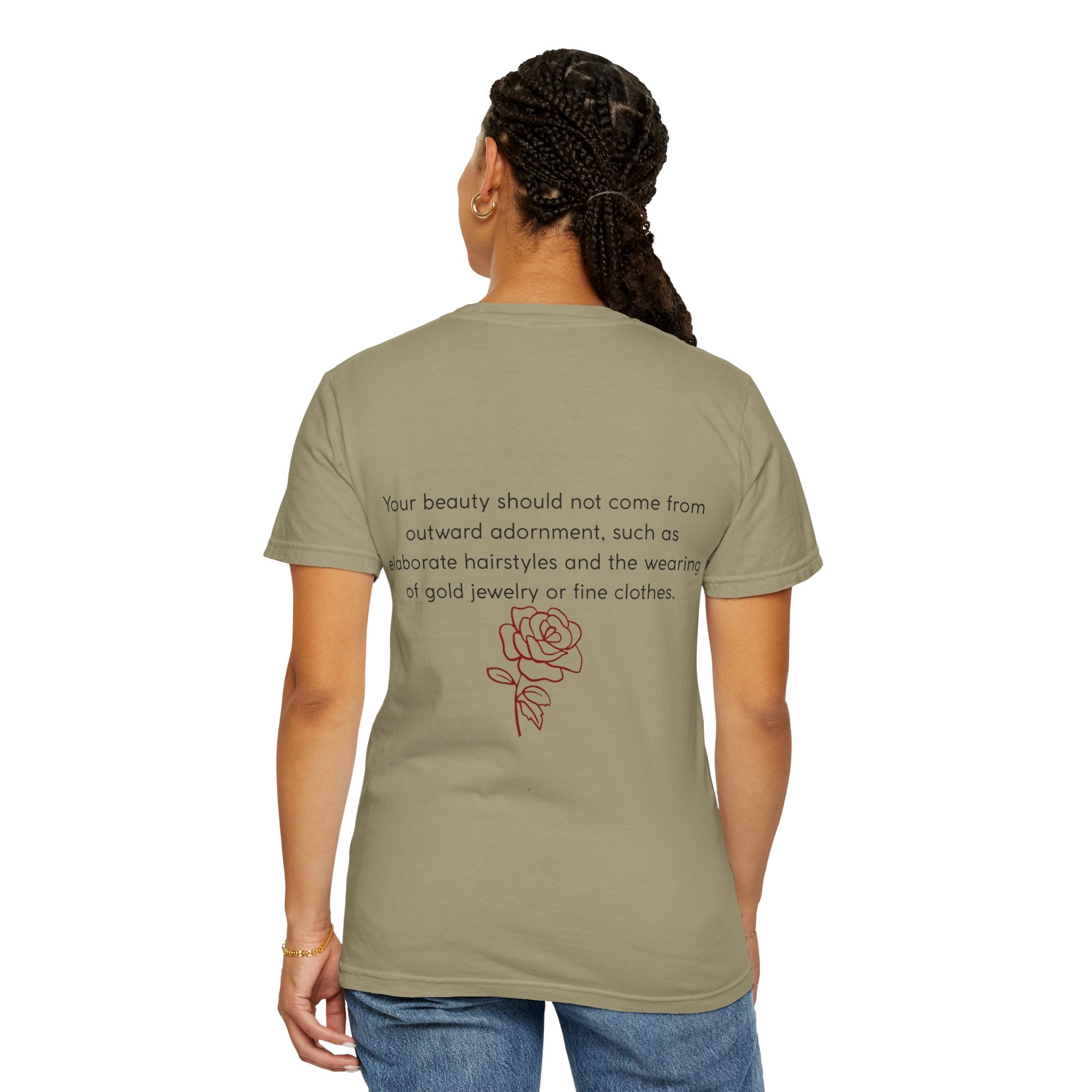 Messy Hair Don't Care Scripture T-Shirt — Women's Faith Tee