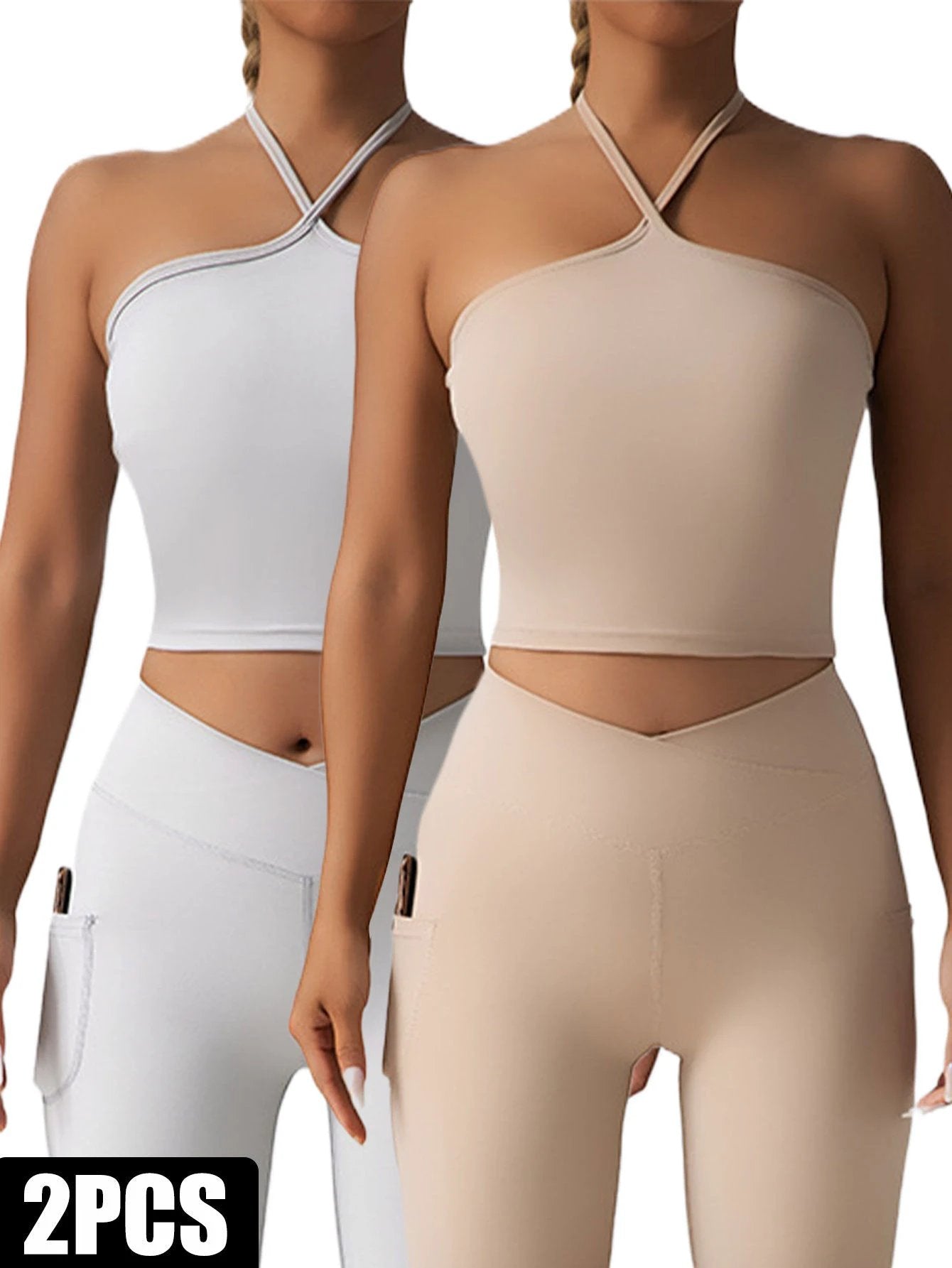 2 Pieces Sports Bra Athletic Running Sports Bra