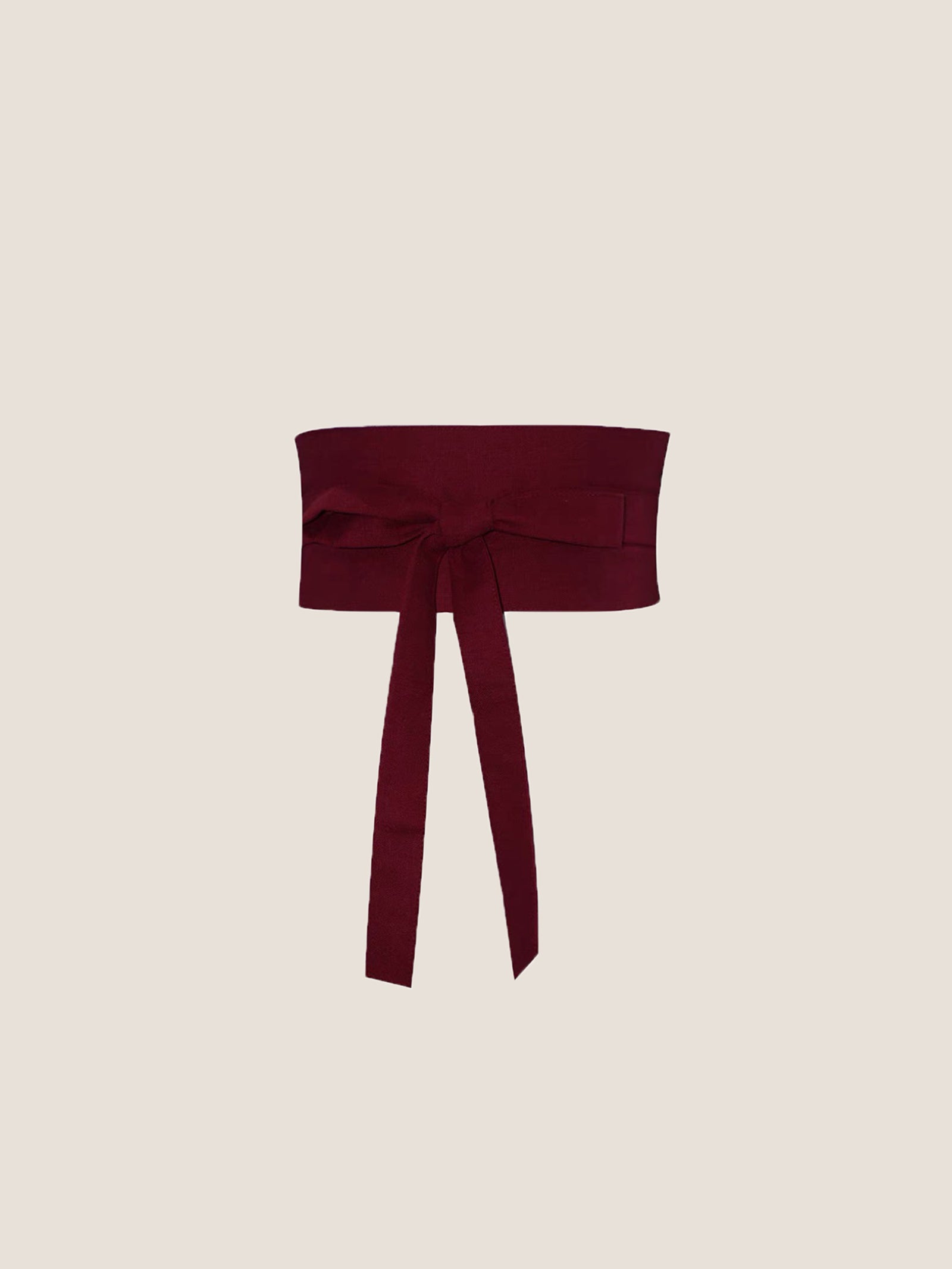 Linen Wide Tie-Front Waist Belt ZAFIRA