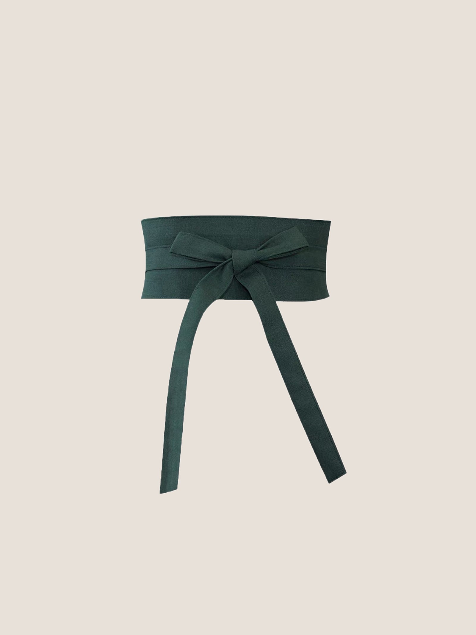 Linen Wide Tie-Front Waist Belt ZAFIRA