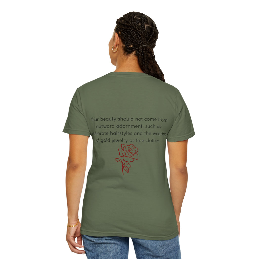 Messy Hair Don't Care Scripture T-Shirt — Women's Faith Tee