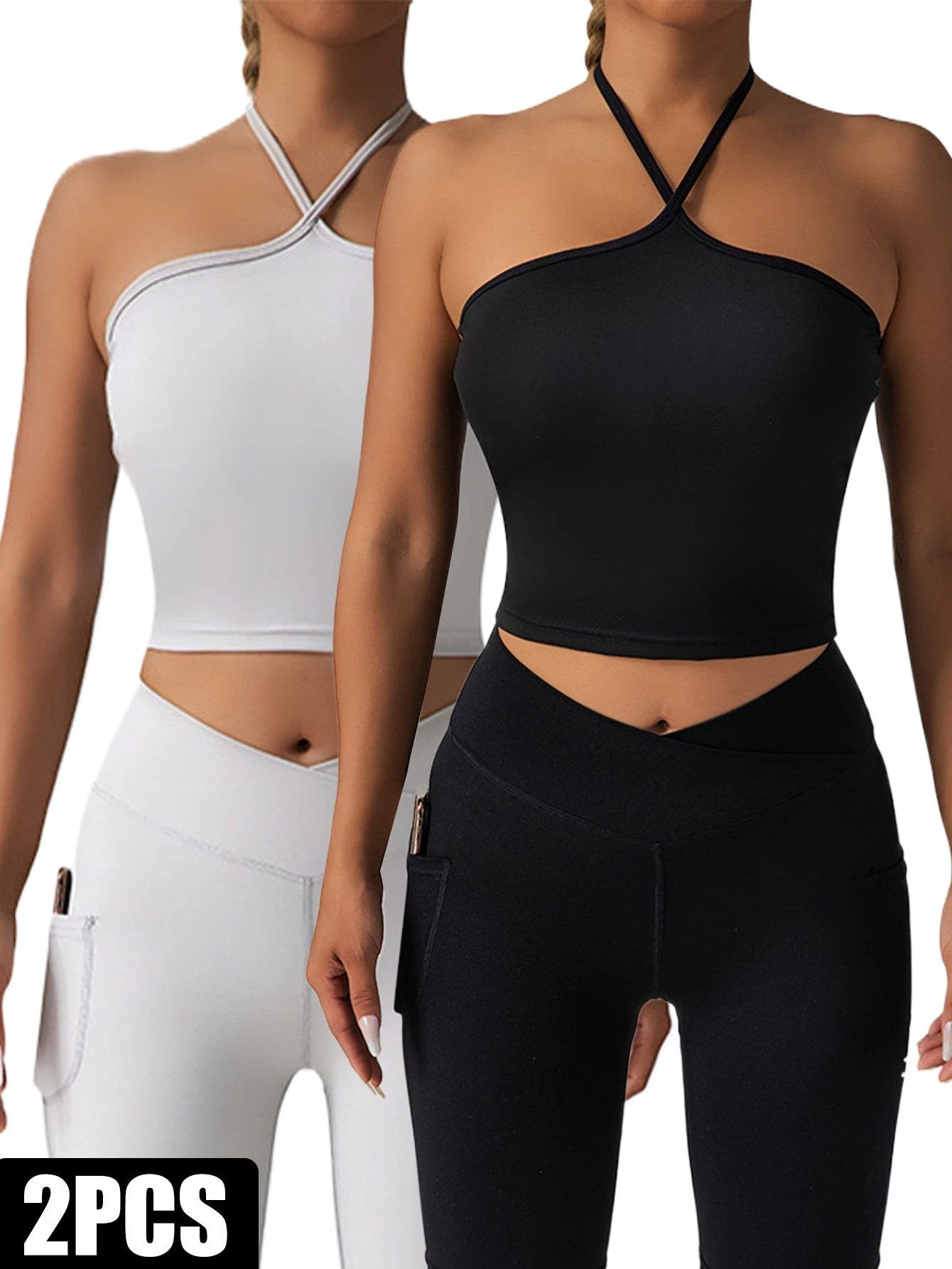 2 Pieces Sports Bra Athletic Running Sports Bra