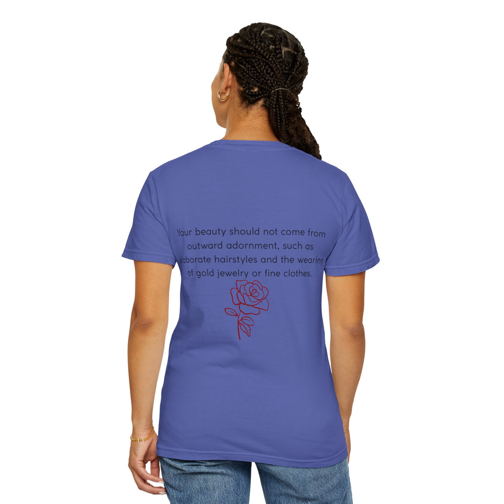 Messy Hair Don't Care Scripture T-Shirt — Women's Faith Tee
