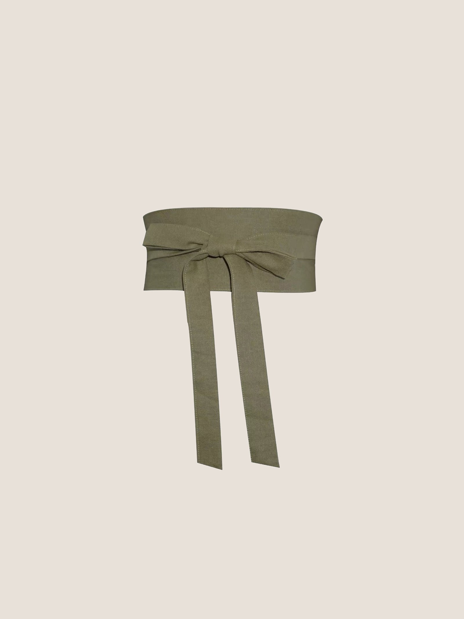 Linen Wide Tie-Front Waist Belt ZAFIRA