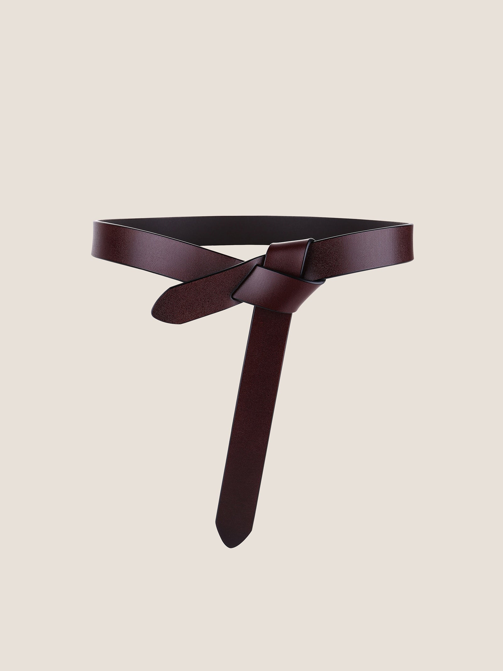 Premium Cowhide Asymmetric Knot Waist Cincher