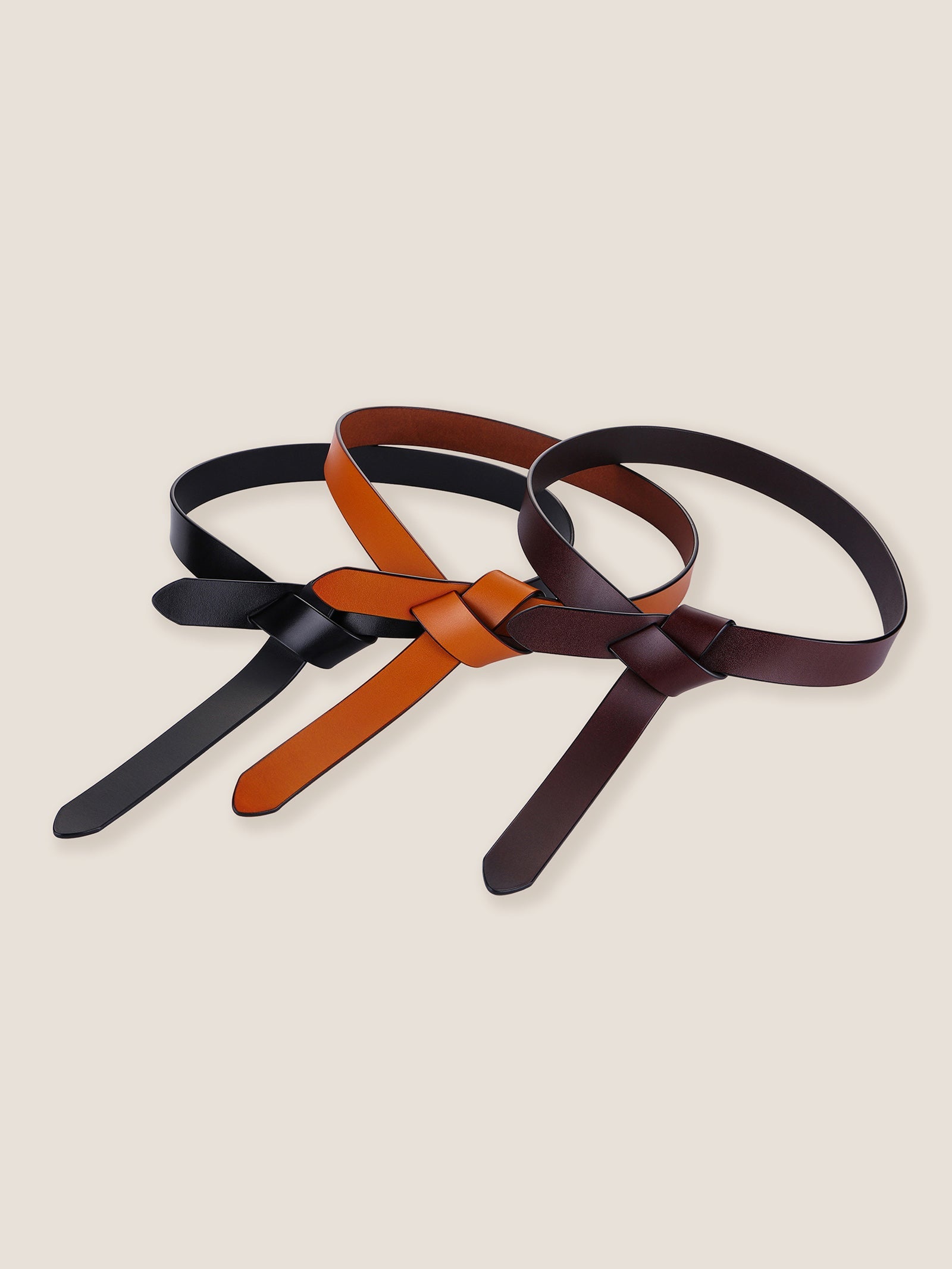 Premium Cowhide Asymmetric Knot Waist Cincher