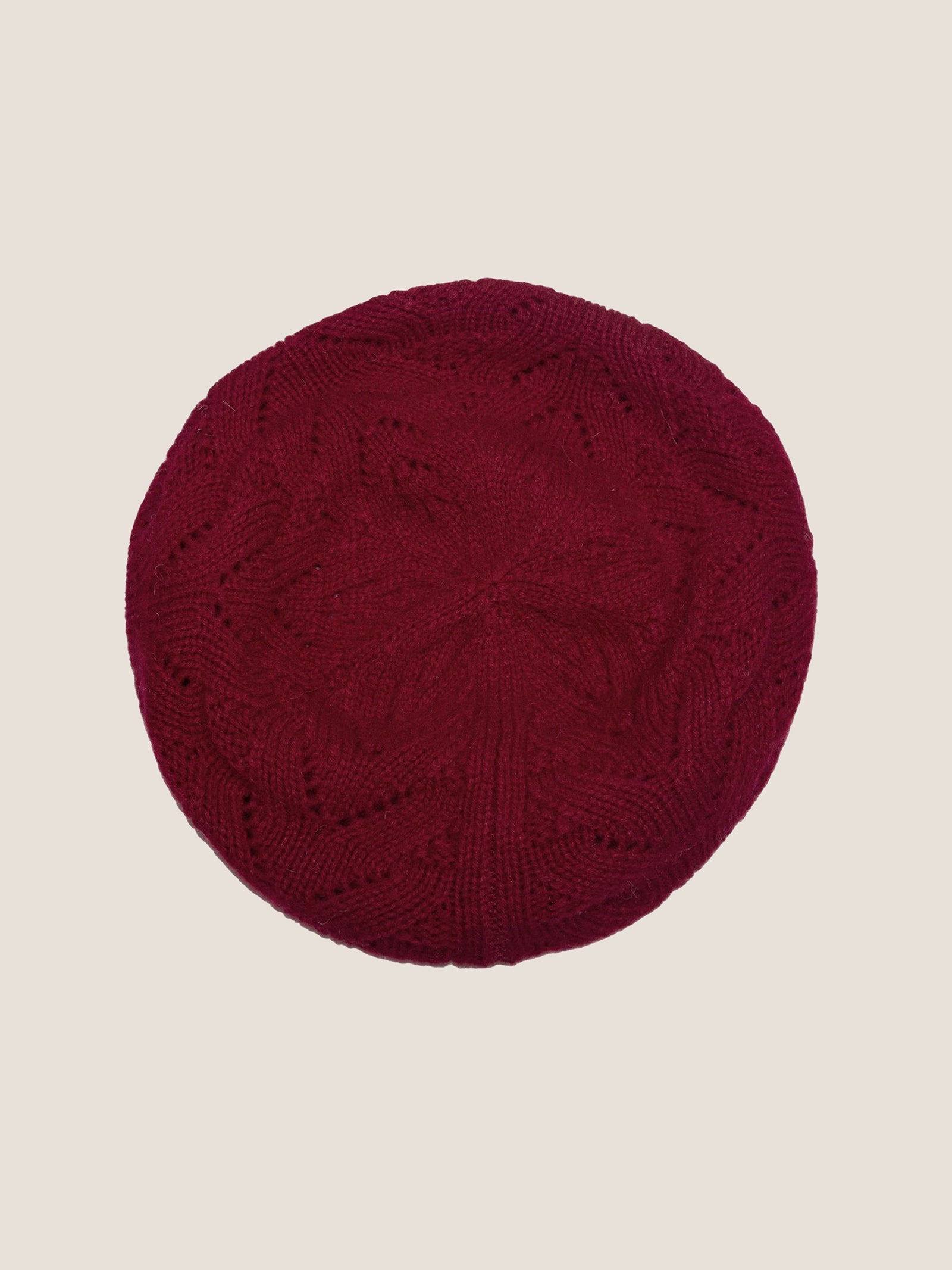 100% Wool Hand-Knit Beret