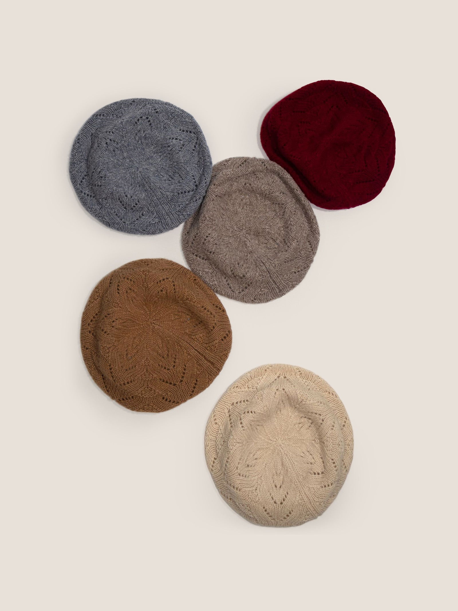 100% Wool Hand-Knit Beret