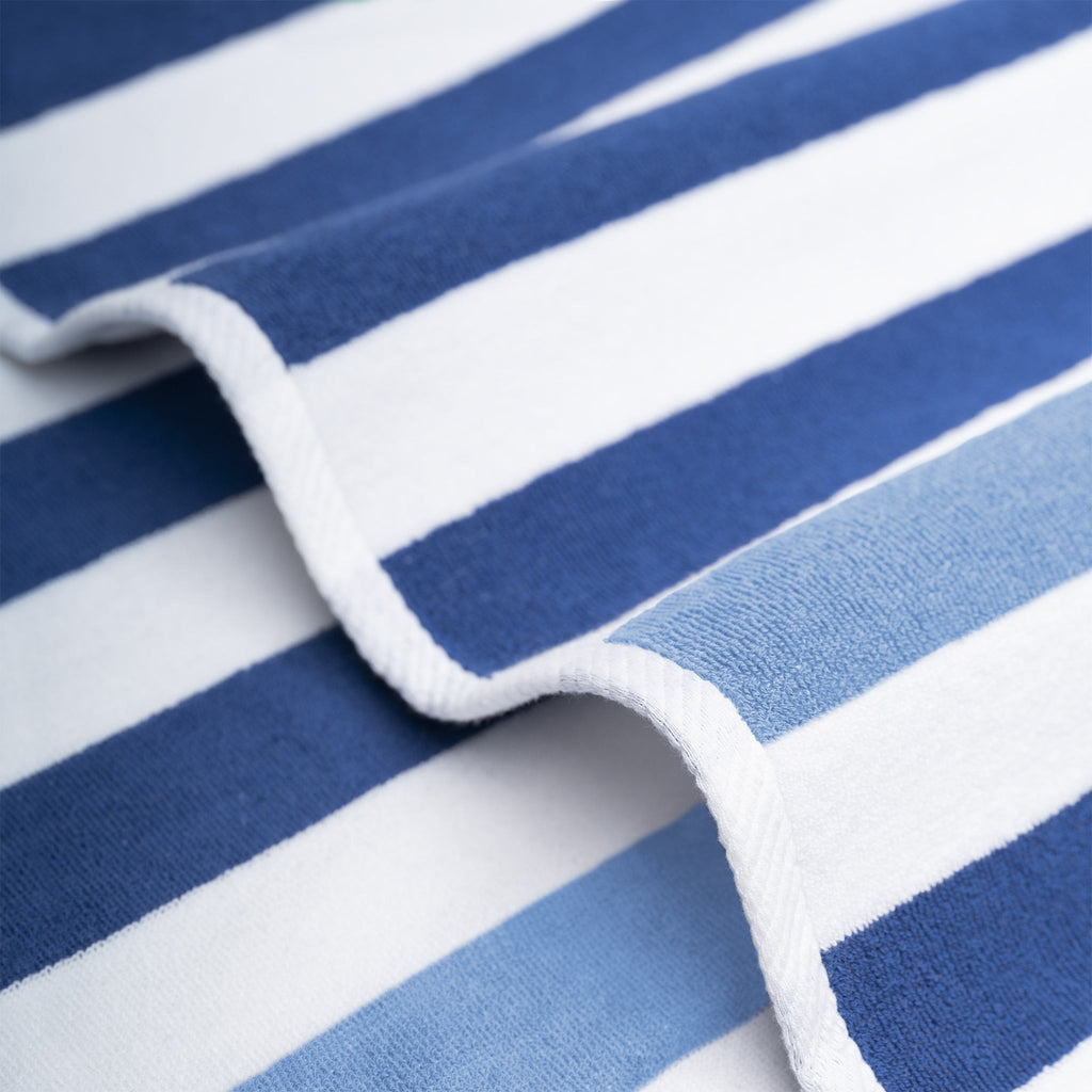 American Soft Linen, Premium Cotton 4 Pack Beach Towels, 30" x 60" Cabana Striped Pool Towels