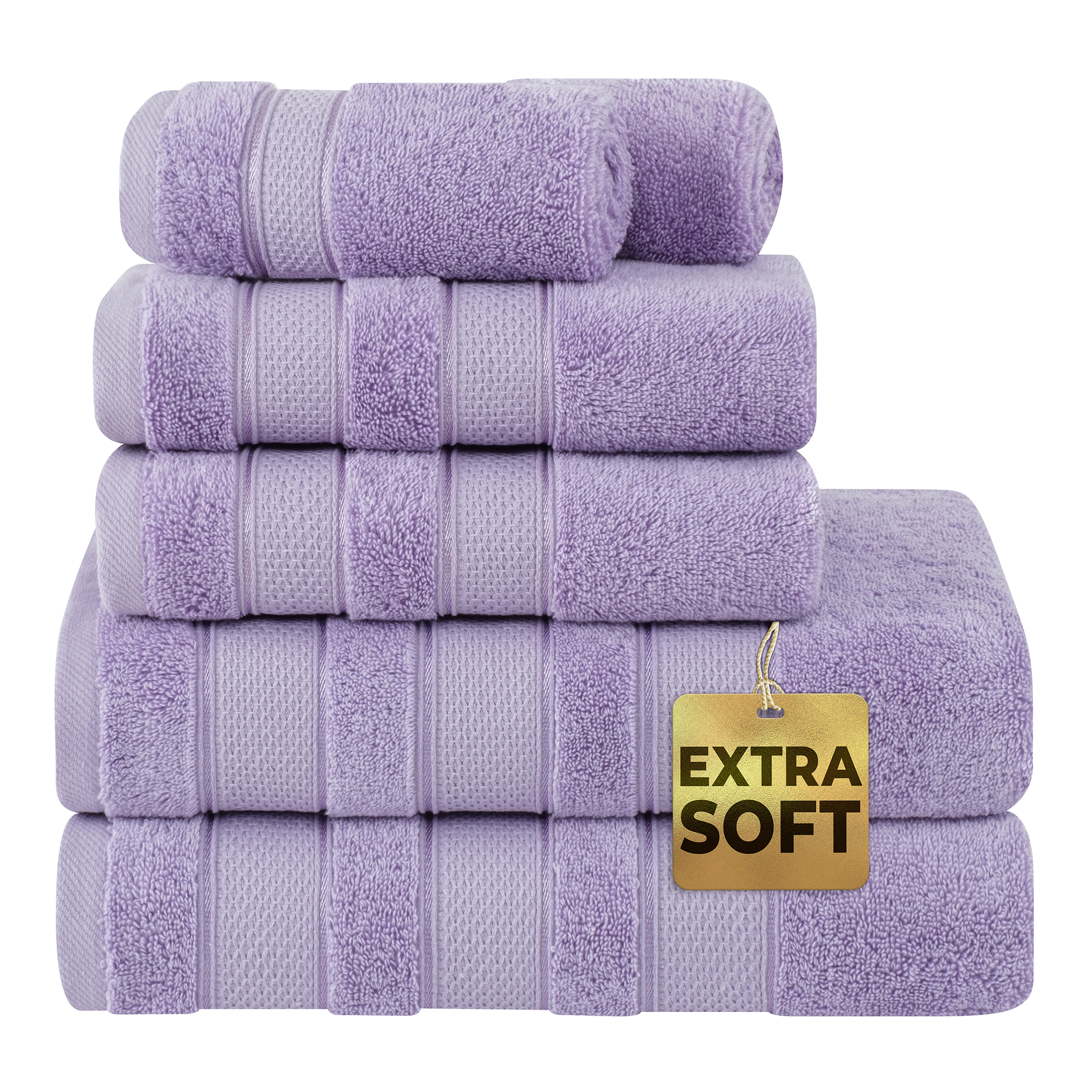 Salem 6 Piece 100% Cotton Luxury Bath Towel Set - 10 Set Case Pack