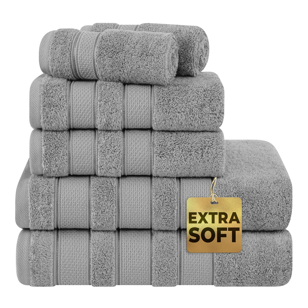 Salem 6 Piece 100% Cotton Luxury Bath Towel Set - 10 Set Case Pack