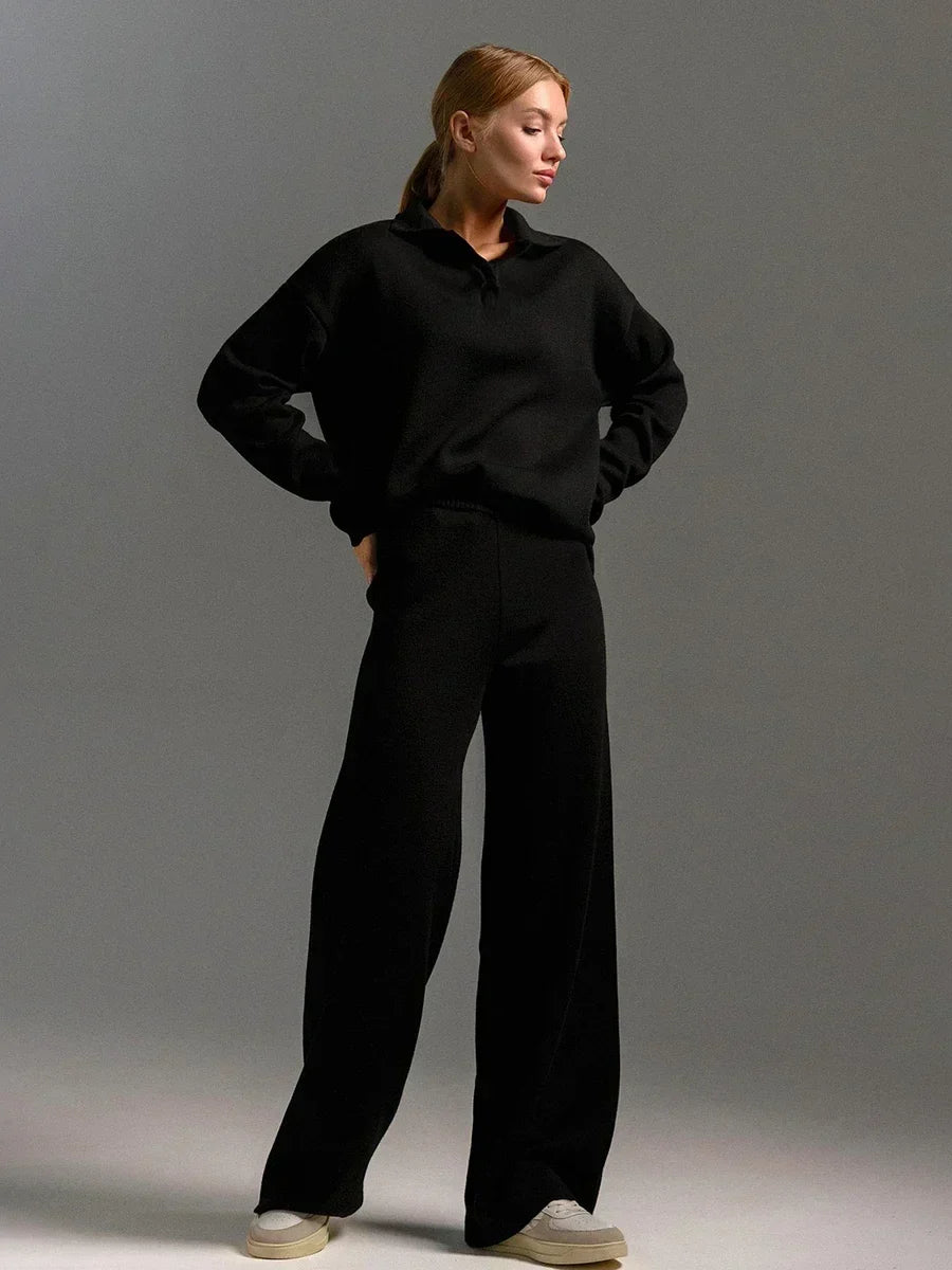 Warm and Chic  Soft Knitted Outfit