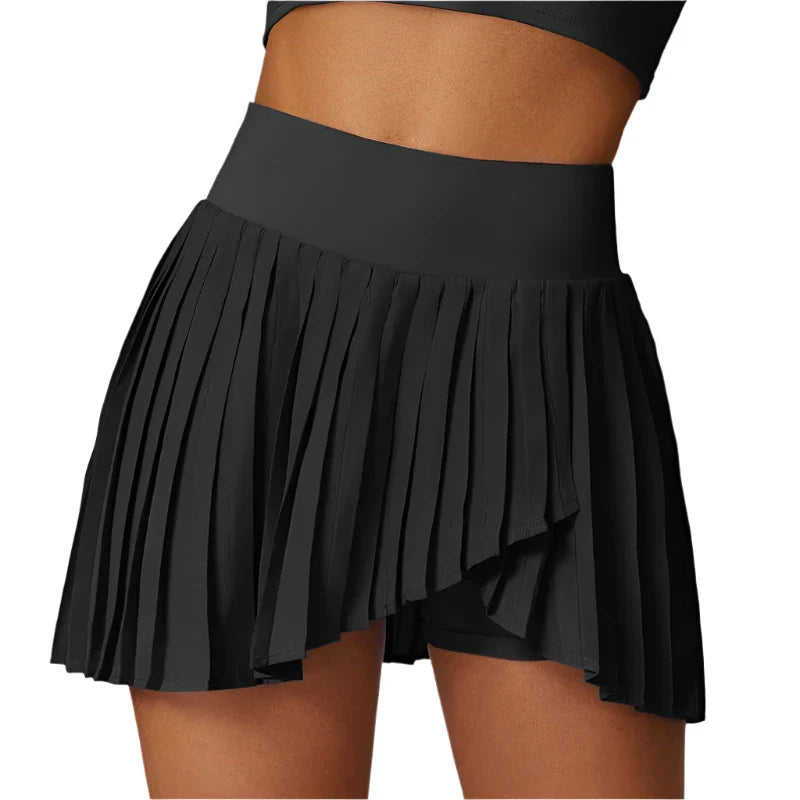 Versatile Tennis Skirts High Waisted  Pleated  Pockets  Tummy Control