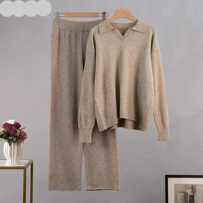 Warm and Chic  Soft Knitted Outfit