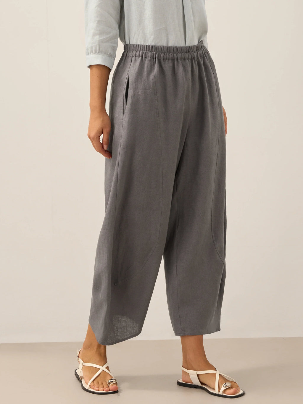 100% Linen Classic Ankle Pants ZOE