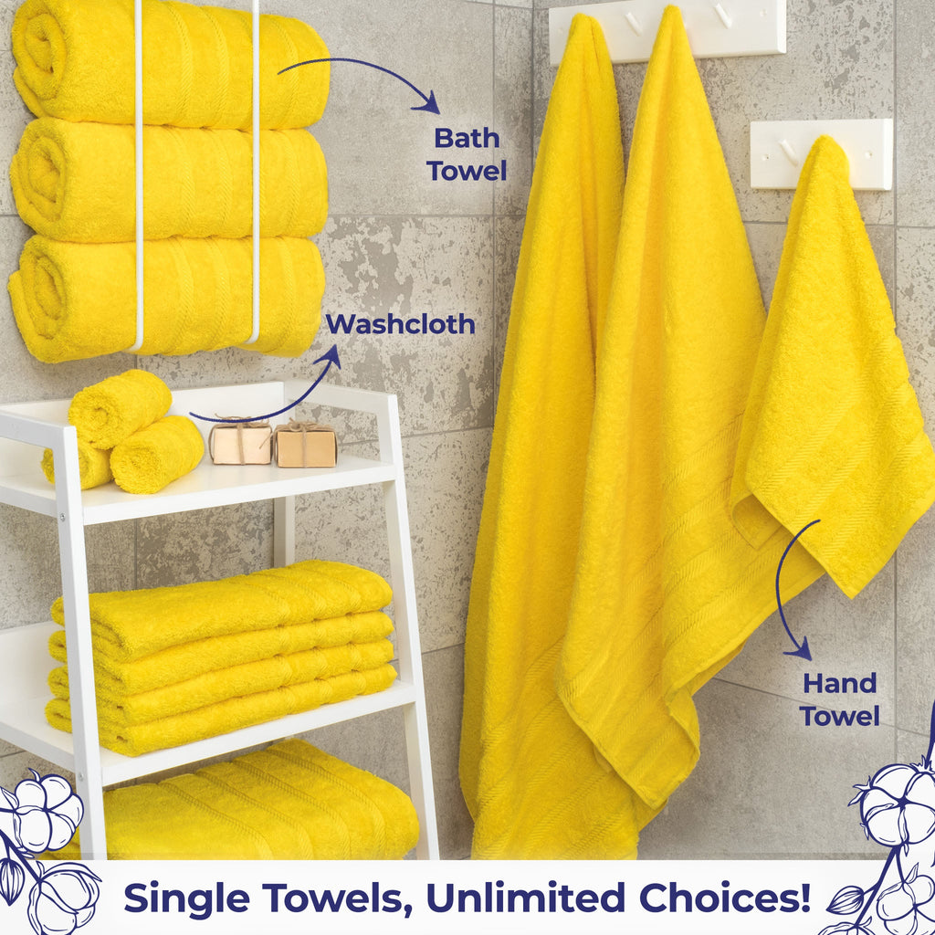 American Soft Linen Single Piece 100% Cotton Turkish Towels with 20 Different Colors, Create Your Set