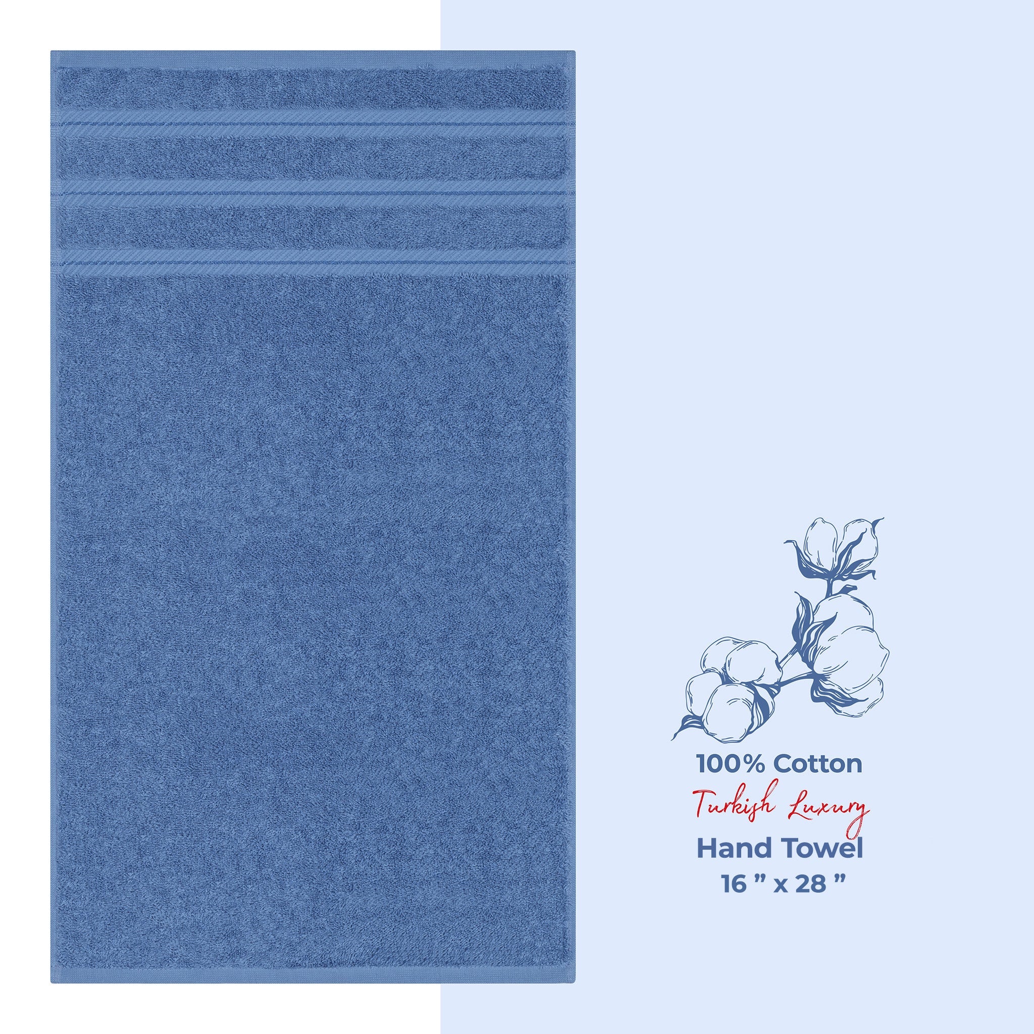 American Soft Linen Single Piece 100% Cotton Turkish Towels with 20 Different Colors, Create Your Set