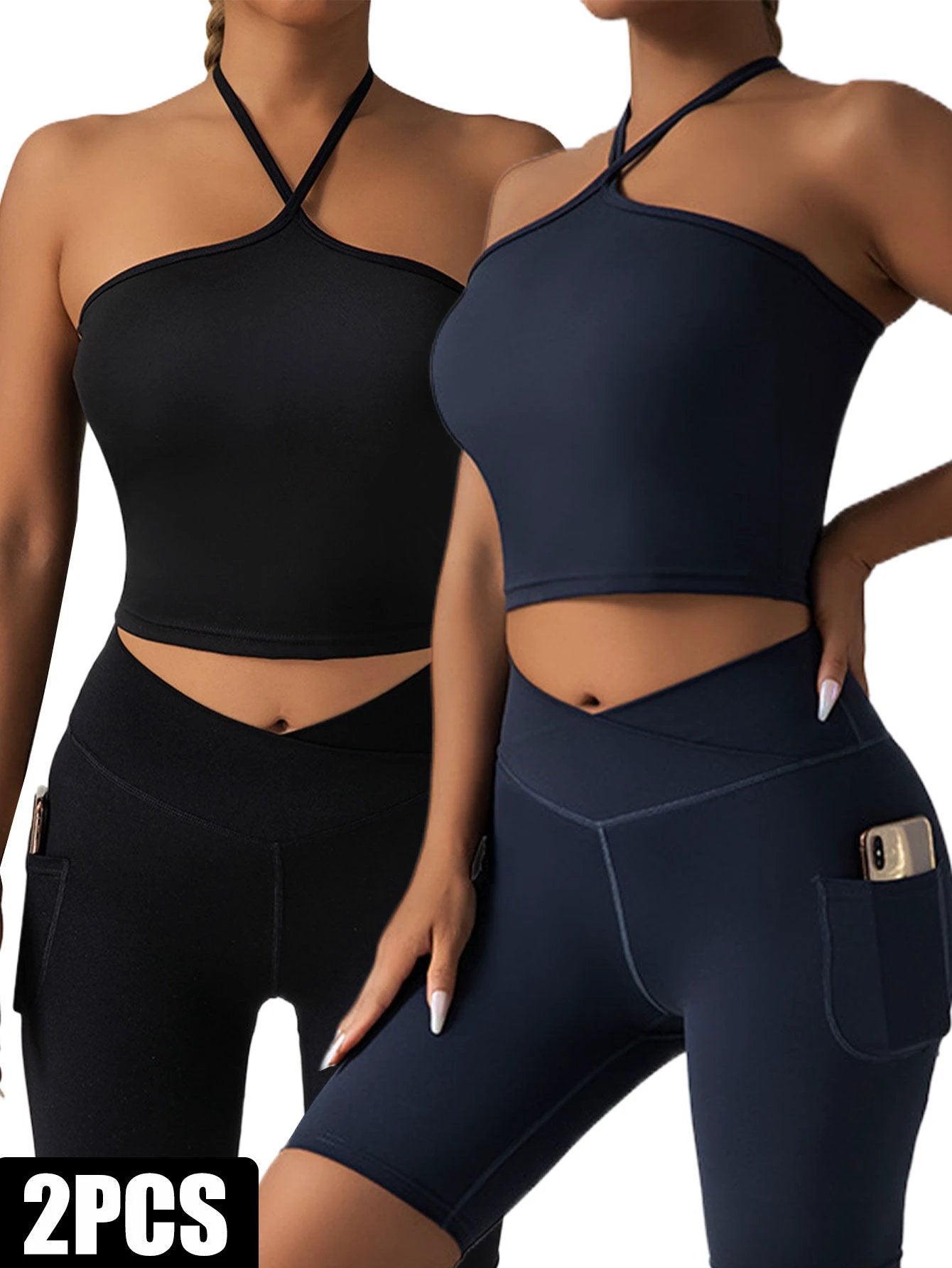 2 Pieces Sports Bra Athletic Running Sports Bra