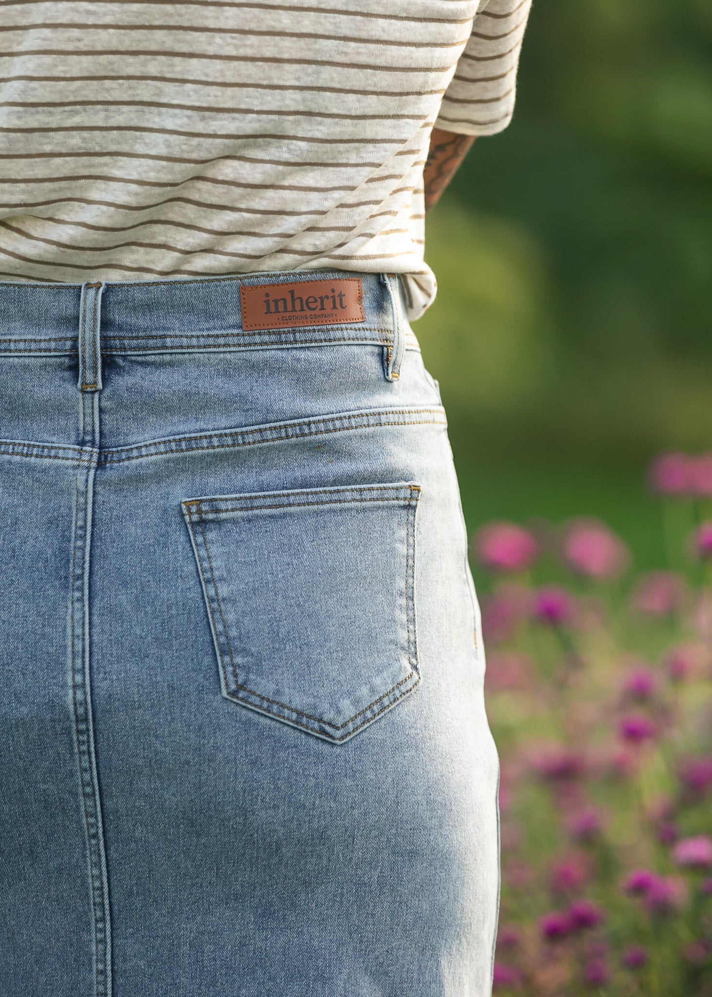 Jessa A-line Denim Maxi Skirt